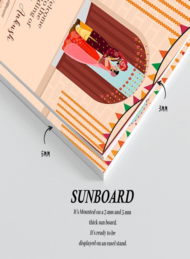 ثيم ماي بارتي لوحة إعلانية لحفل زفاف هندي مُخصصة من Theme My Party - لوحة إعلانية لحفل زفاف هندي مُخصصة - لافتة لحفل زفاف هندي لتزيين حفلات الزفاف - Image 5